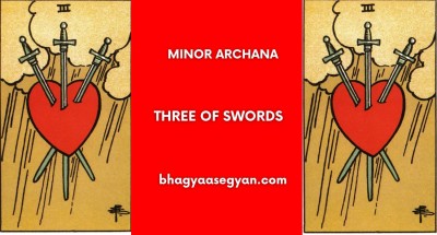 Three of Swords Card Meaning - Minor Archana (Tarot Cards)